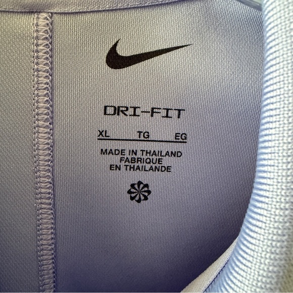Nike Dri-Fit Victory Two-Tone Lavender and Navy Polo Shirt XL - Picture 2 of 3